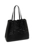 Detail View - Click To Enlarge - ALAÏA - Mina 37 Glossy Leather Tote Bag