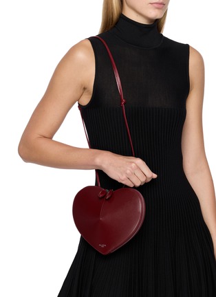 Figure View - Click To Enlarge - ALAÏA - Le Coeur Leather Crossbody Bag