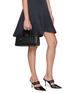 Front View - Click To Enlarge - ALAÏA - Small Delta Box Glossy Leather Bag