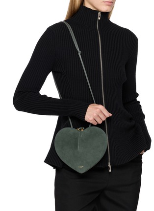 Figure View - Click To Enlarge - ALAÏA - Le Coeur Leather Crossbody Bag