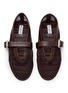 Detail View - Click To Enlarge - ALAÏA - Crocodile Embossed Mesh Ballet Flats