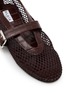 Detail View - Click To Enlarge - ALAÏA - Crocodile Embossed Mesh Ballet Flats