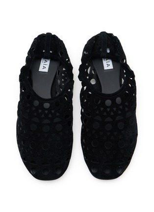Detail View - Click To Enlarge - ALAÏA - Vienne Velvet Slippers