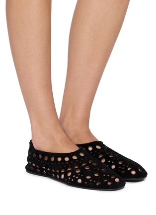 Figure View - Click To Enlarge - ALAÏA - Vienne Velvet Slippers