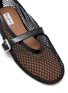 Detail View - Click To Enlarge - ALAÏA - Patent Leather Mesh Mary Jane Flats