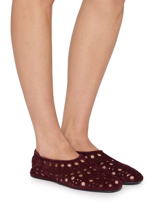 Figure View - Click To Enlarge - ALAÏA - Vienne Velvet Slippers