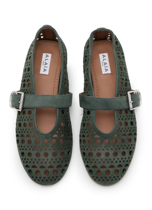 Detail View - Click To Enlarge - ALAÏA - Vienne Suede Ballet Flats