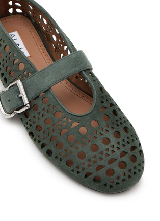 Detail View - Click To Enlarge - ALAÏA - Vienne Suede Ballet Flats