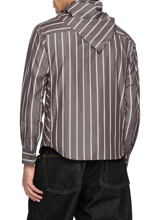 Back View - Click To Enlarge - BEAUTIFUL PEOPLE - Scarf Neck Striped Shirt