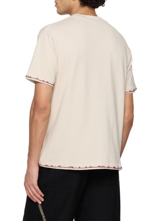 Back View - Click To Enlarge - KARTIK RESEARCH - Kantha Embroidered T-Shirt