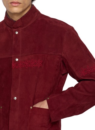  - KARTIK RESEARCH - Floral Embroidered Suede Wedding Jacket