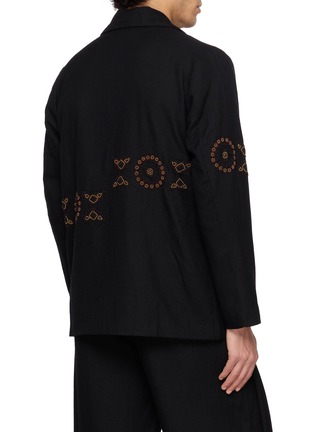 Back View - Click To Enlarge - KARTIK RESEARCH - Embroidered Single Breasted Blazer