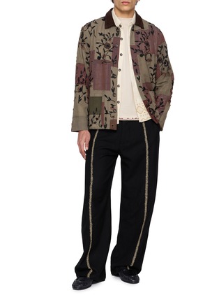 Figure View - Click To Enlarge - KARTIK RESEARCH - Embroidered Sultan Pants