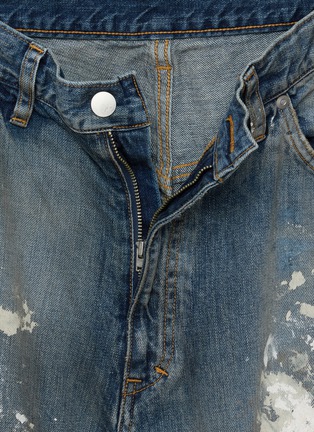 Detail View - Click To Enlarge - ANCELLM - Paint Splatter Straight Leg Denim Jeans