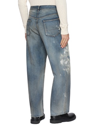 Back View - Click To Enlarge - ANCELLM - Paint Splatter Straight Leg Denim Jeans