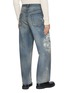 Back View - Click To Enlarge - ANCELLM - Paint Splatter Straight Leg Denim Jeans