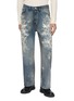 ANCELLM Paint Splatter Straight Leg Denim Jeans