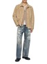Figure View - Click To Enlarge - ANCELLM - Paint Splatter Straight Leg Denim Jeans