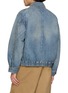 Back View - Click To Enlarge - ANCELLM - Aging Denim Tuck Jacket