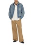 Figure View - Click To Enlarge - ANCELLM - Aging Denim Tuck Jacket
