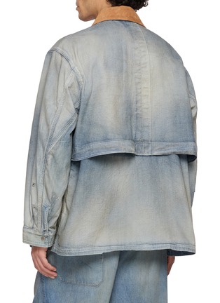 Back View - Click To Enlarge - ANCELLM - Aging Denim Half Jacket