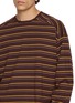  - ANCELLM - Border Striped Long Sleeve T-Shirt