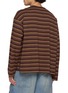 Back View - Click To Enlarge - ANCELLM - Border Striped Long Sleeve T-Shirt