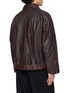 Back View - Click To Enlarge - ANCELLM - Aged Belted Biker Jacket
