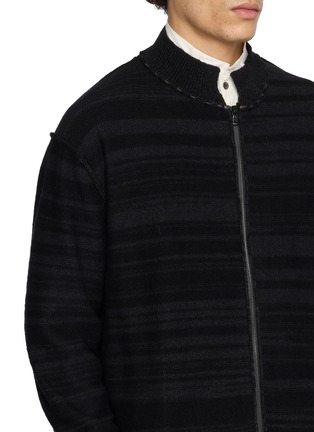  - THE VIRIDI-ANNE - Striped Zip Up Cardigan