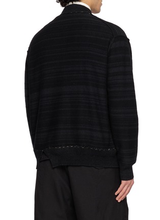 Back View - Click To Enlarge - THE VIRIDI-ANNE - Striped Zip Up Cardigan