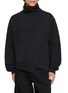 THE VIRIDI-ANNE Diagonal-Panel Turtleneck Sweatshirt