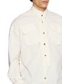  - THE VIRIDI-ANNE - Tie-Neck Double-Pocket Shirt