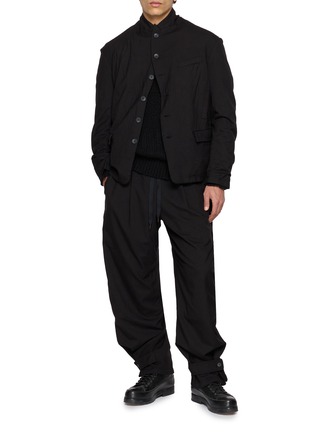 Figure View - Click To Enlarge - THE VIRIDI-ANNE - Garment-Dyed Wide Leg Trousers