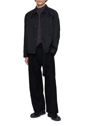 Figure View - Click To Enlarge - THE VIRIDI-ANNE - Henley Silk Pocket T-shirt