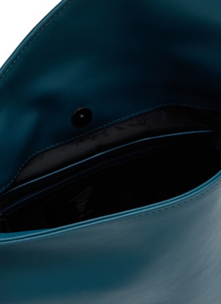 Detail View - Click To Enlarge - DISCORD YOHJI YAMAMOTO - Veil Leather Shoulder Bag