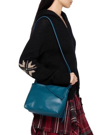 Figure View - Click To Enlarge - DISCORD YOHJI YAMAMOTO - Veil Leather Shoulder Bag