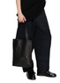 Figure View - Click To Enlarge - DISCORD YOHJI YAMAMOTO - Small Clasp Pocket Leather Tote Bag