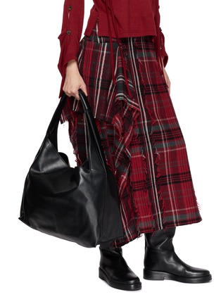 Figure View - Click To Enlarge - DISCORD YOHJI YAMAMOTO - Small Profile Leather Tote Bag
