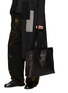 Figure View - Click To Enlarge - DISCORD YOHJI YAMAMOTO - Medim Signature Leather Tote Bag