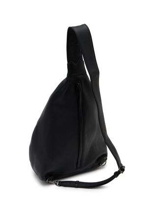 Detail View - Click To Enlarge - DISCORD YOHJI YAMAMOTO - Medium Tuck Leather Sling Bag