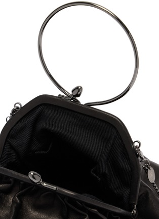 Detail View - Click To Enlarge - DISCORD YOHJI YAMAMOTO - Drape Clasp Pouch Leather Bag