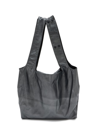 Detail View - Click To Enlarge - DISCORD YOHJI YAMAMOTO - Infinite Rev Dot Leather Tote Bag