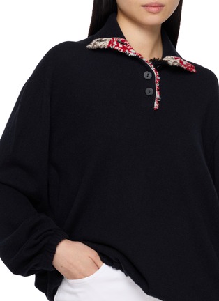  - BARRIE - Long Sleeve Trim Polo Collar Knit Sweater