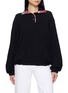 BARRIE Long Sleeve Trim Polo Collar Knit Sweater