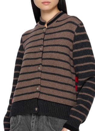  - BARRIE - Striped Chunky Knit Cardigan