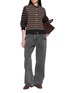Figure View - Click To Enlarge - BARRIE - Striped Chunky Knit Cardigan