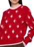  - BARRIE - Diamond Patch Knit Sweater
