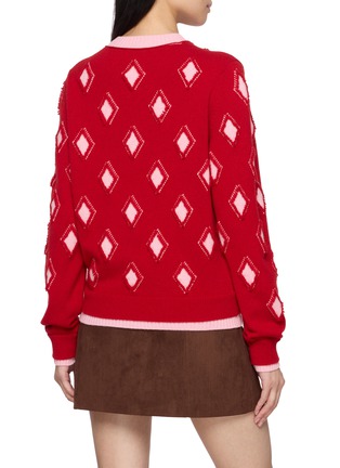 Back View - Click To Enlarge - BARRIE - Diamond Patch Knit Sweater