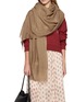 Figure View - Click To Enlarge - CITRUS - Beaded Butterfly Embellished Cashmere Scarf