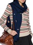 Figure View - Click To Enlarge - CITRUS - Beaded Apres Ski Wool Cashmere Scarf